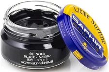 BLACK 01 Creme Surfine SAPHIR Beaute Du Cuir Shoe Boot CREAM POLISH 50 mL AVEL