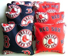 BOSTON RED SOX CORNHOLE BEAN BAGS SET OF 8 TOP QUALITY REGULATION TOSS GAME