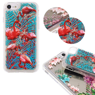 ^ FUN CASE 3D Mirror Spiegel Glitzer Schale Flamingo Bunt Apple iPhone 7 Plus