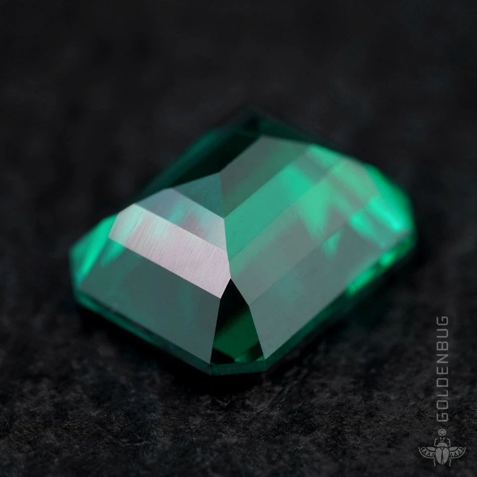 Emerald Genuine Octagon Clean Top Green Hydrothermal Gemstone Zambian Emerald EU - Image 4 of 4