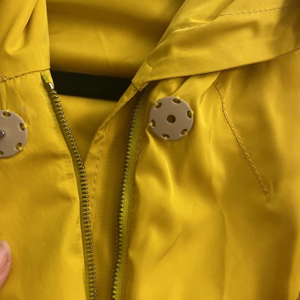 Chaqueta de Lluvia Clásica Amarilla Piazza Sempione Náutica Hecha en Italia 42 Costera Foto 3 de 4