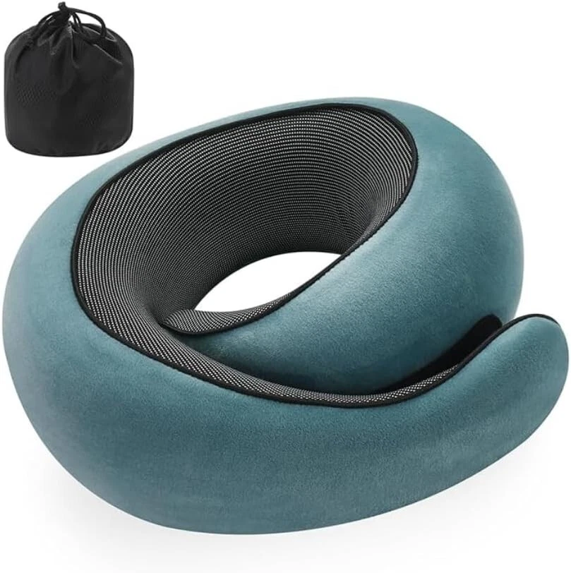 Travel Pillow Neck Support, Memory Foam, Compact Design, Ideal for Airplane Car