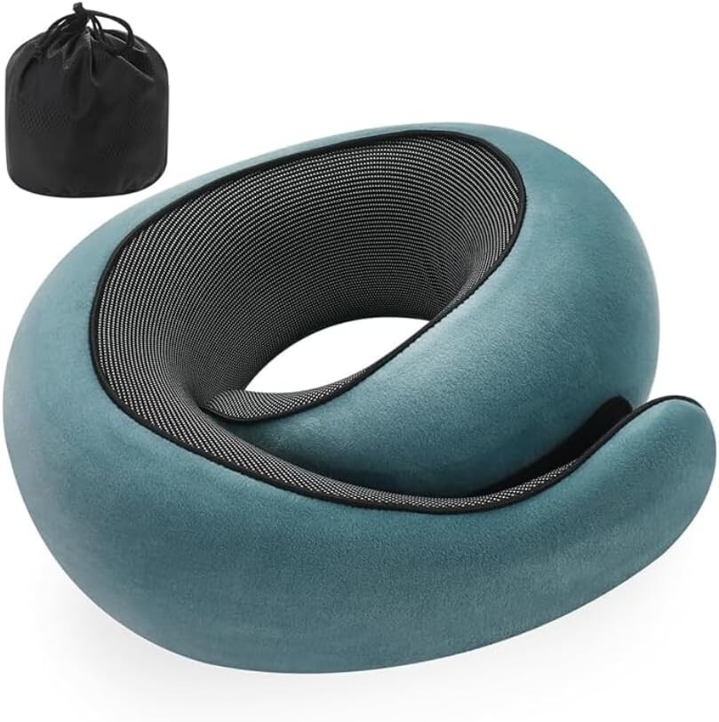 Travel Pillow Neck Support, Memory Foam, Compact Design, Ideal for Airplane Car-image
