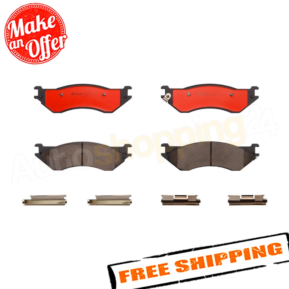 Juego de pastillas de freno de disco delanteras de cerámica Brembo P24103N para Ford F-150 Heritage 2004 Foto 2 de 4