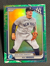 2024 Bowman Chrome GREEN LUNAR REFRACTOR Roc Riggio, item 1