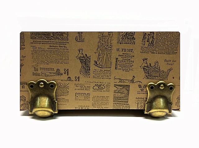 Trunk Corners or Feet Tool Chests Heavy metal Antique Brass Plated Made in USA  