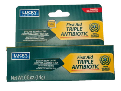 Lucky Super Soft First Aid Triple Antibiotic Ointment .5 oz. tube