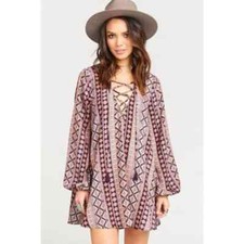 Show Me Your Mumu Lightning Bird Oversized Tunic Boho Festival Size M