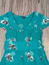 American Eagle Dress Women's Floral Print A-Line Flare Size 4 Peter Pan Collar