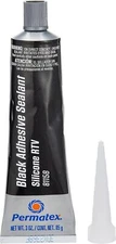 Permatex Black Rtv Silicone Adhesive Sealant Waterproof Flexible 8Oz 450F 1 Pack