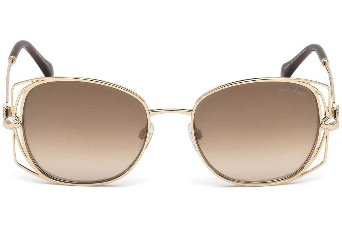 New! Roberto Cavalli SRC032M 0300 Rose Gold Aviator Sunglasses, Authentic Roberto Cavalli Aviator Sunglasses for Women for sale | eBay main image 2