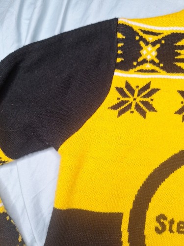Pittsburgh Steelers Women's Small Klew Eyelash Crewneck Ugly Christmas Sweater - Picture 4 of 16