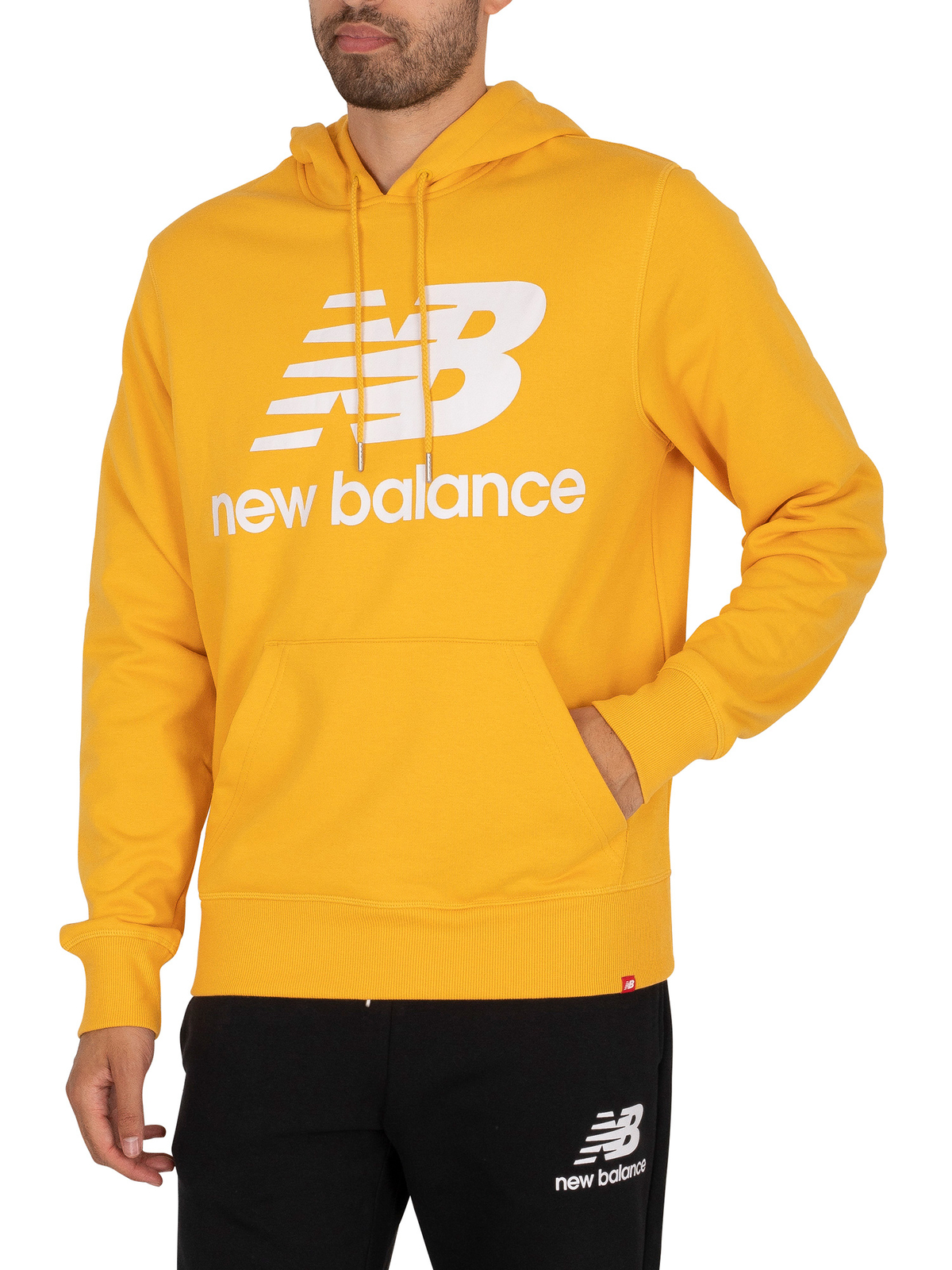 new balance essentials stacked logo hoodie