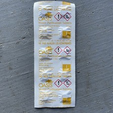100 x OASIS WATER PURIFICATION TABLETS 8.5mg British Army Issue Survival Tabs