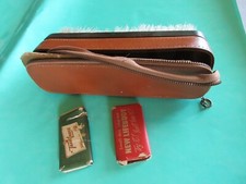 VINTAGE MEN'S SHOE BRUSH ZIPPER VALET with Lifebuoy and TaveLodge soaps