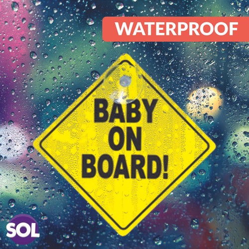 15CM BABY AN BORD KINDER SICHERHEIT SAUGNAPF AUTO FAHRZEUG SCHILD KIDS ON BOARD - Bild 5 von 5