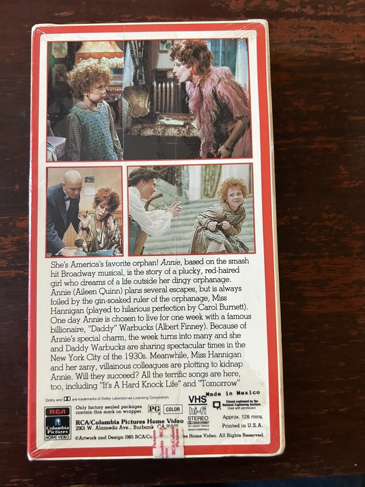 Annie VHS Sealed Tape 1985 Foto 2 de 4