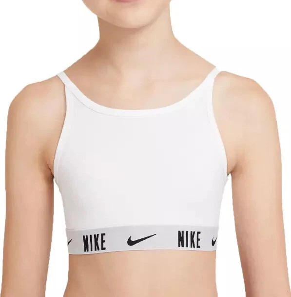 NWT Nike Girls’ White Trophy Sports Bra Size L