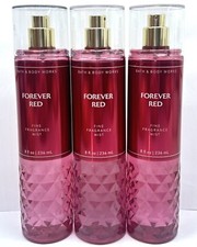BATH AND BODY WORKS FOREVER RED FRAGRANCE BODY MIST 8 OZ SET OF 3