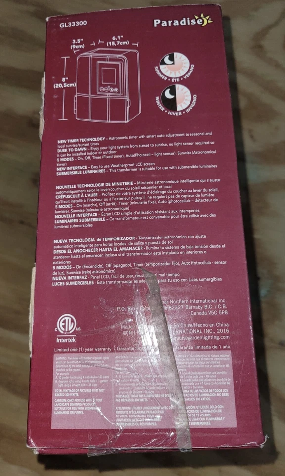 💡 Temporizador Astronómico Transformador Exterior Iluminación Paisaje 12V 300W Paradise  Foto 3 de 4