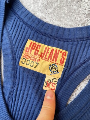 希少Jean Paul GAULTIER JPG 00s tanktop Y2K Jean Paul Gaultier vintage JPG Fringed Y2K Archive Tank Top