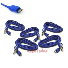 5X 3FT MICRO USB DATA SYNC CHARGER CABLE BLUE DROID HTC EVO ONE NEXUS 7 KINDLE