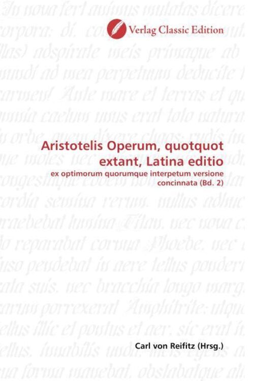 Thumbnail - Carl Von Reifitz | Aristotelis Operum, Quotquot Extant, Latina Editio