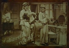 STAN LAUREL OLIVER HARDY RARE ORIGINAL POSTCARD ITALY 
