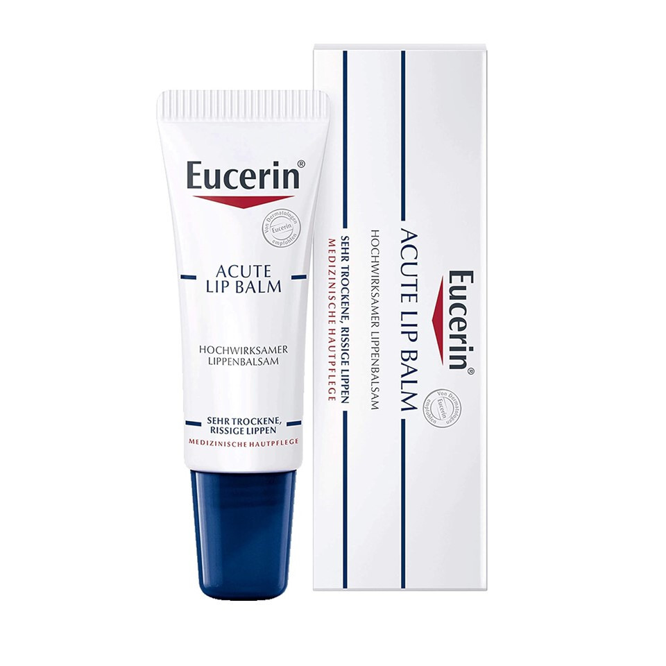 EUCERIN TH acute Lip Balm 10ml Lippenbalsam trockene Haut PZN 06336209 + Proben