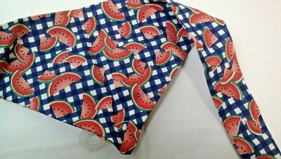 Watermelon Red White & Blue  XL  Dog Scarf  July 4th Special 
