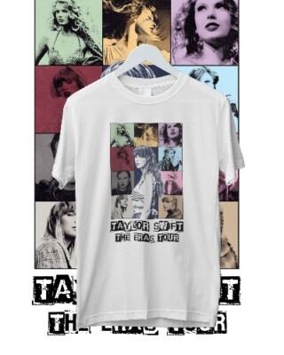 ERAS TOUR 2024 Swifties, Taylor Rock Pop weißes T-Shirt, Grunge Style Tee