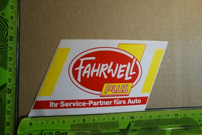 Alter Aufkleber Auto Service FAHRWELL PLUS