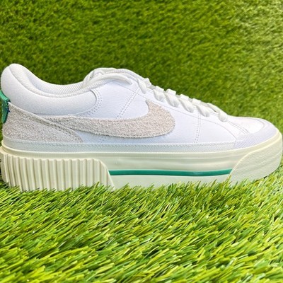 Nike Court Legacy Lift Womens Size 8.5 White Green Athletic Shoes Sneakers