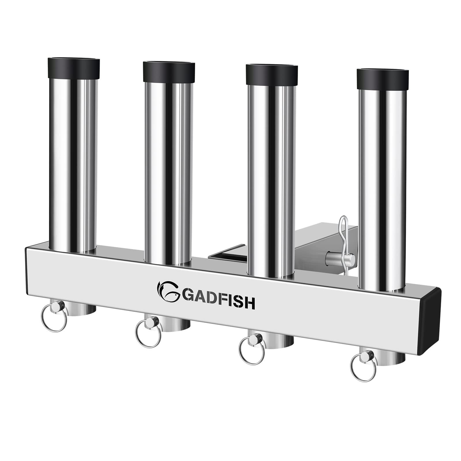 Stainless Steel Hitch Fishing Rod Holder, GADFISH Hitch Mount Rod Holder, 4 L...