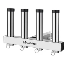Stainless Steel Hitch Fishing Rod Holder, GADFISH Hitch Mount Rod Holder, 4 L...