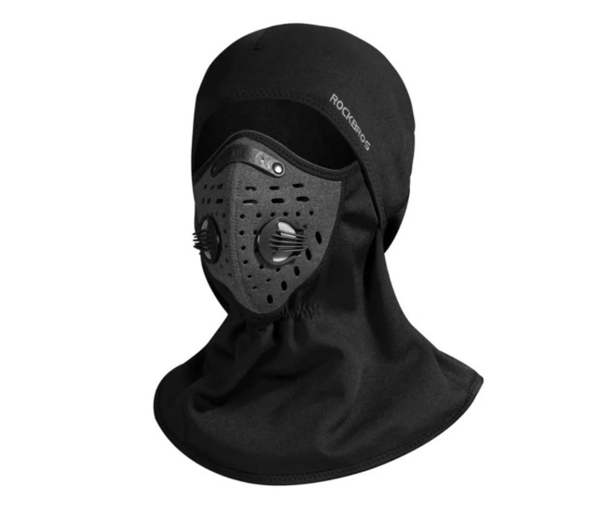 Rockbros Men Winter Cold Weather Thermal Ski Mask Balaclava In Black