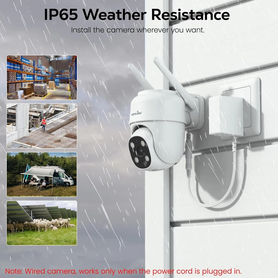 2K Security Cameras Wireless Outdoor-2.4G Wifi Home Security Cameras V - Image 3 of 4