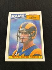JIM EVERETT ROOKIE 1987 TOPPS LOS ANGELES RAMS NRMT #145 RC FOOTBALL CARD !. rookie card picture