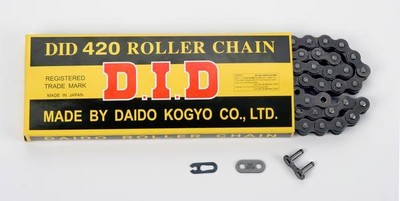 D.I.D. 420 STD Standard Series Non O-Ring Chain 86 Links Natural D18-421-86