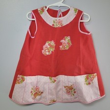 Strawberry Shortcake Smock Toddler Red Handmade Dress 2T
