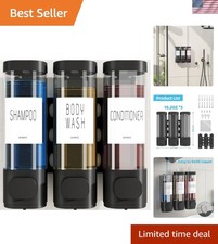 Shampoo and Conditioner Dispenser for Shower Wall, Shower Soap Dispenser 3 Ch...