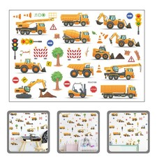  1 Set Adesivi Educativi Cameretta Bambini Adesivi Murali Bambini Pulsante Parete Escavatore