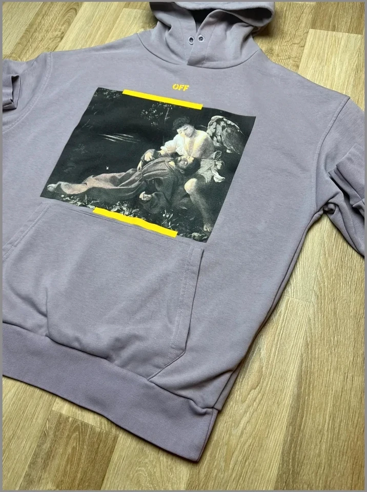 Sweat à capuche Off-White caravaggio – Gris – taille S - Photo 3/4