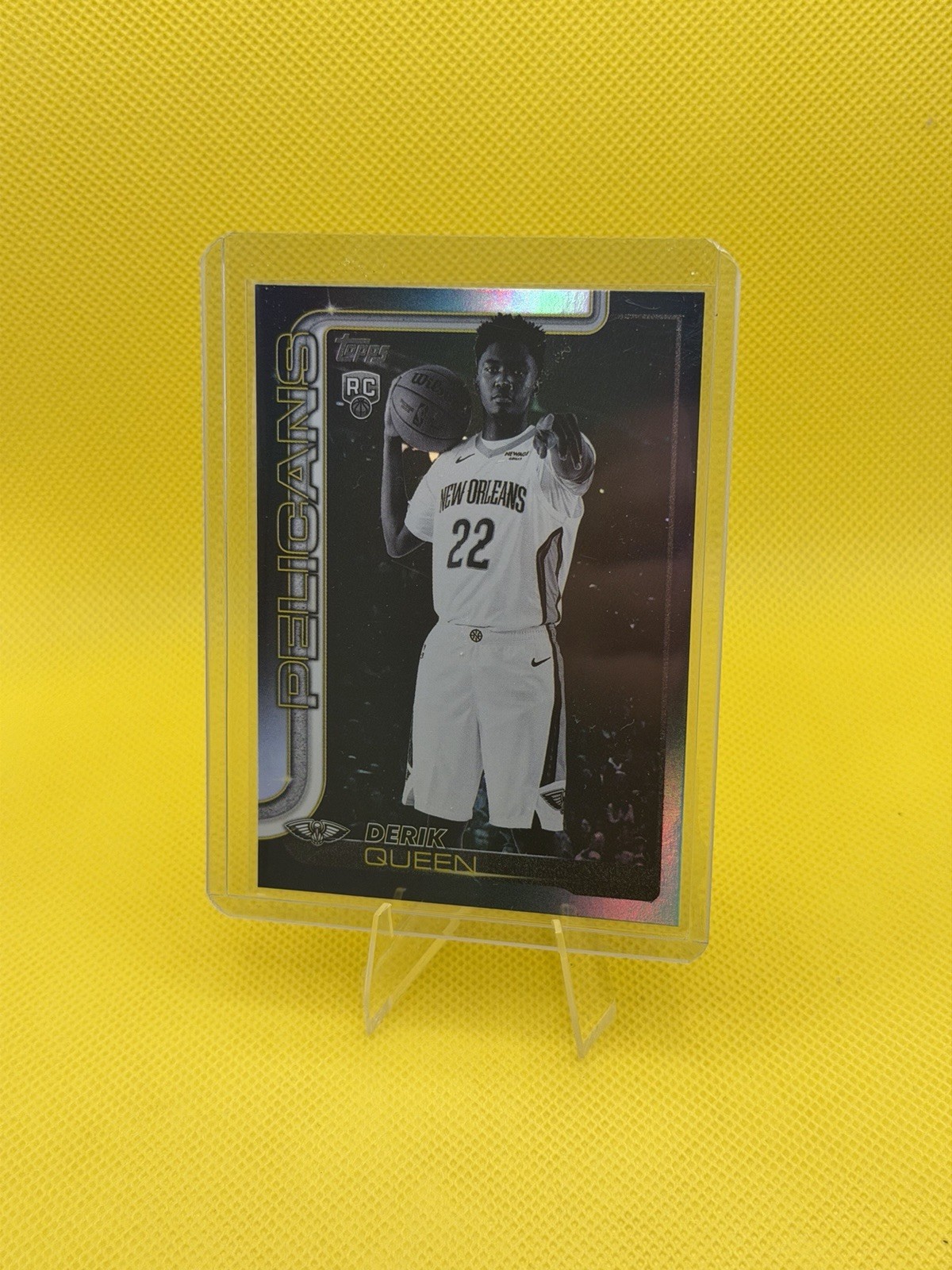 2025-26 Topps Flagship Derik Queen No. 213 Blackout Black Friday RC SP Pelicans