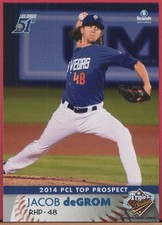 2014 Brandt - JACOB deGROM - Las Vegas 51's Rookie Card #14 The Brandt Company. rookie card picture