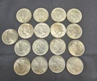 Lot of 17 1923 Silver Extra Fine + Peace Dollars