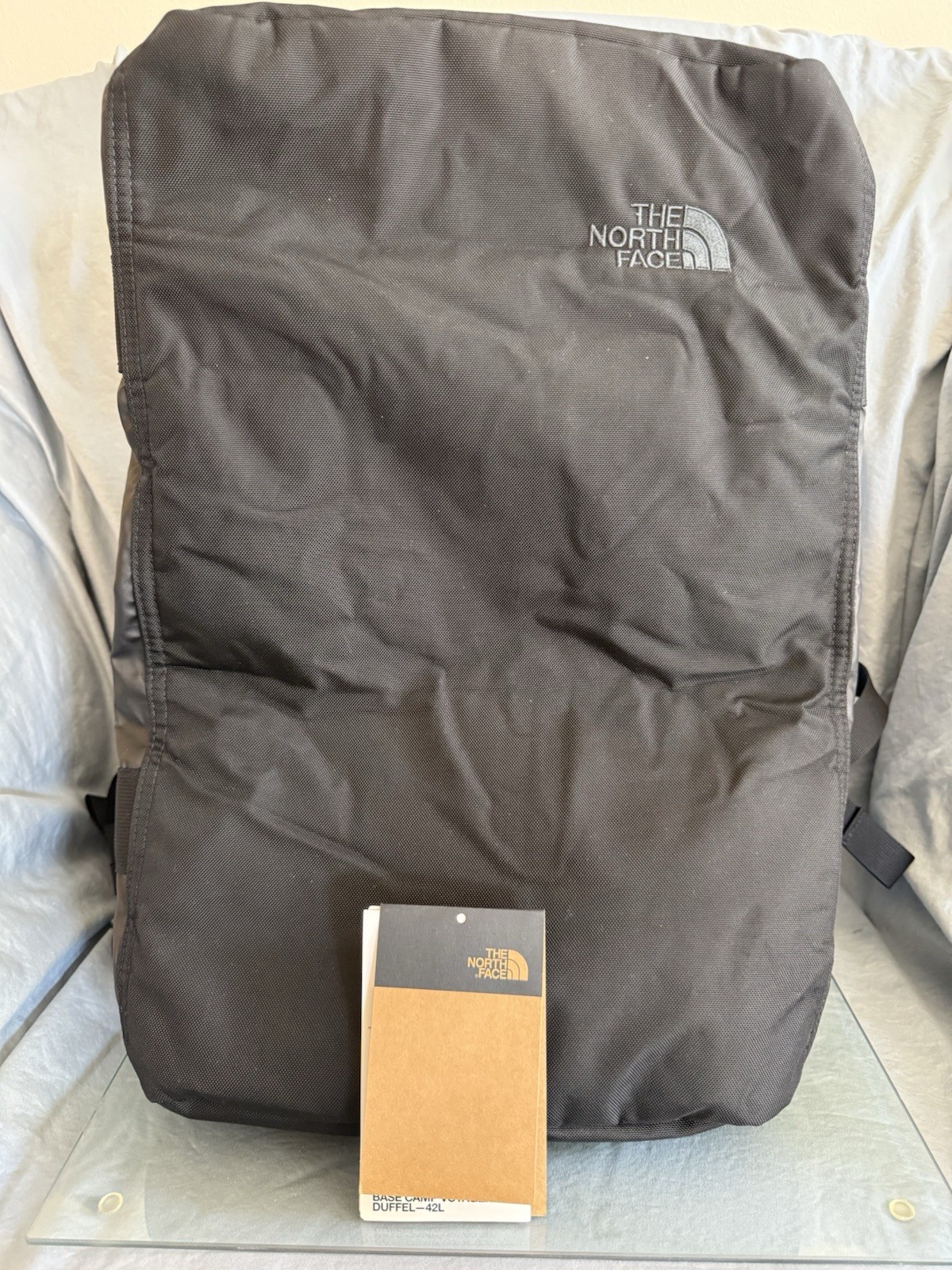 The North Face Base Camp Voyager 42L Duffle Bag Black Recycled Shoe Pocket