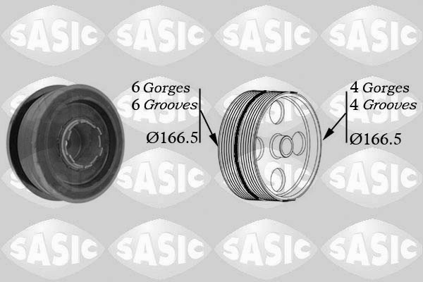 Sasic 9001808 Riemenscheibe, Kurbelwelle FüR Bmw-image