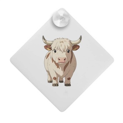 ''Anime Highland Cow'' Saugnapf Auto Fenster Schild (CG00036551)