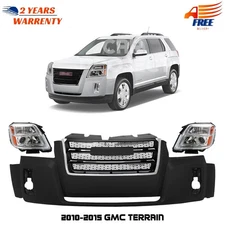 Front Bumper Cover Fascia & Grille Assembly Kit For 2010-2015 GMC Terrain